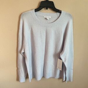 Athleta Hawthorn Crew Sweater, Light Blue Grey 1X